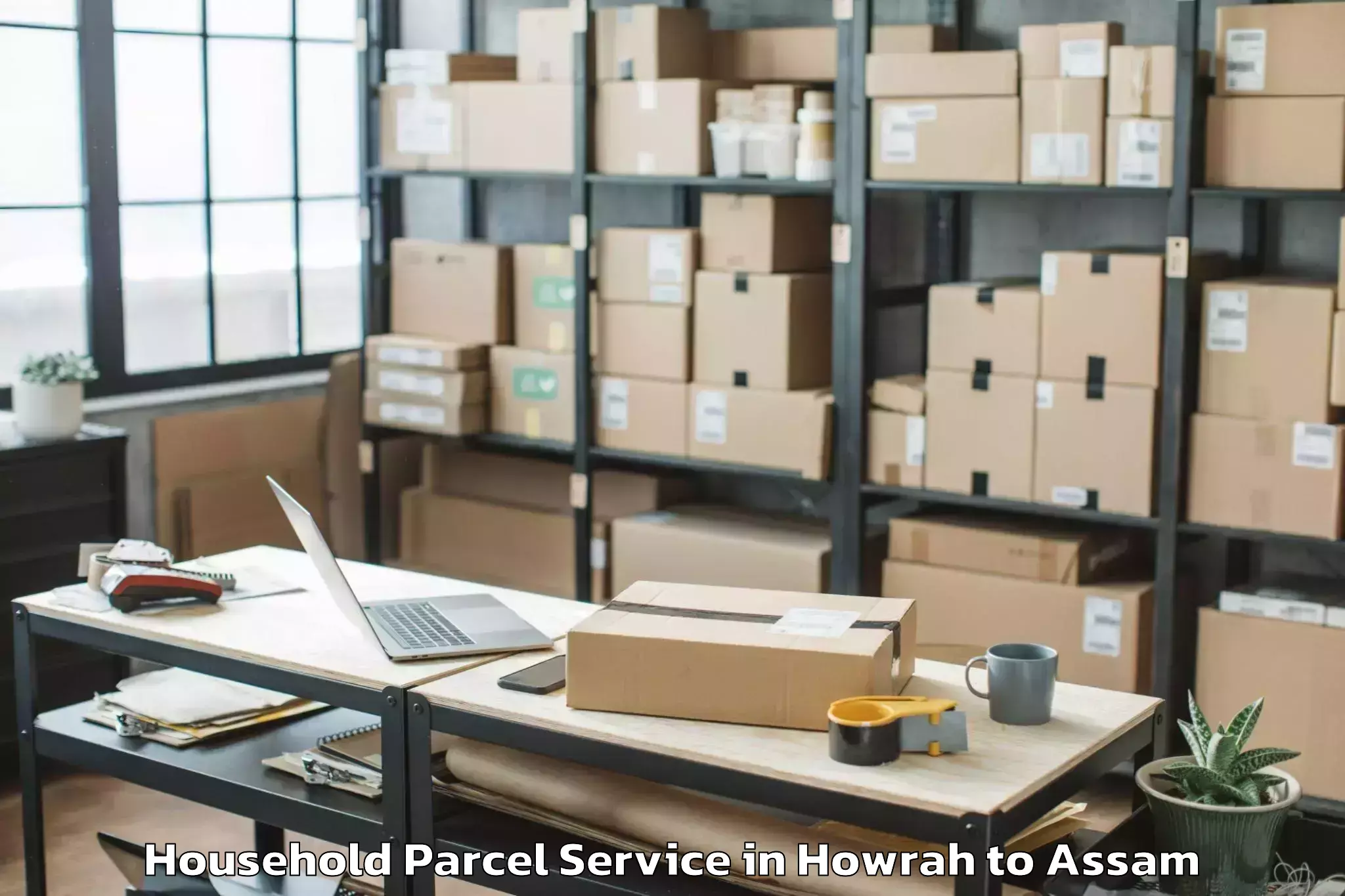 Book Howrah to Tezpur University Household Parcel Online